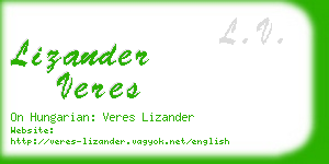 lizander veres business card
